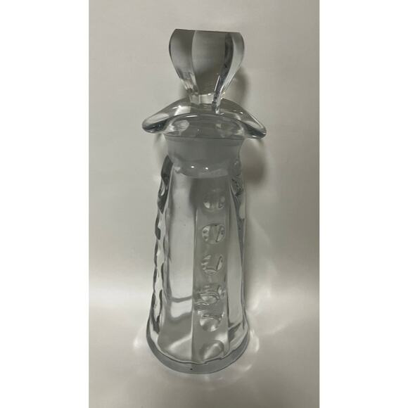 VTG Cruet Decanter Oil Vinegar Dressing Stopper 8.75" Clear Glass Early 1900s - Picture 4 of 11